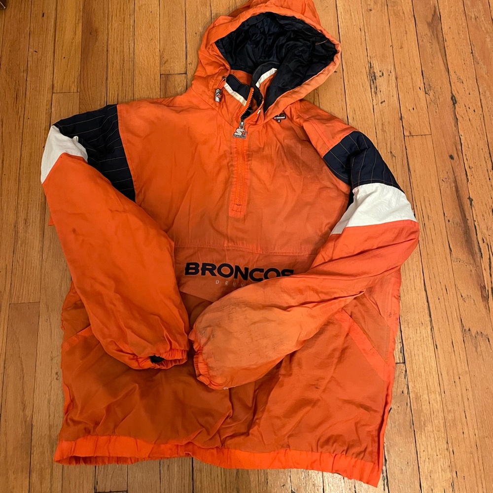 STARTER Orange and Black Broncos Jacket